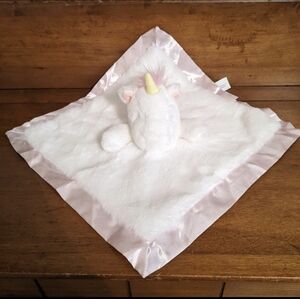 Cloud Island Pink Unicorn Lovey Infant Security Blanket Satin Trim